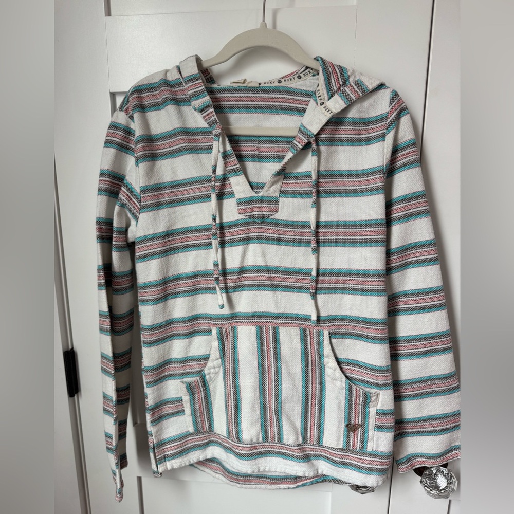 Roxy Waves and Raves Hooded Pullover Sweatshirt size M